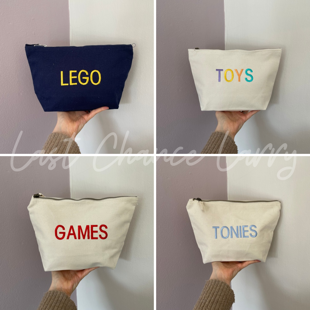 PERSONALISED LARGE TEXT - Zip bag