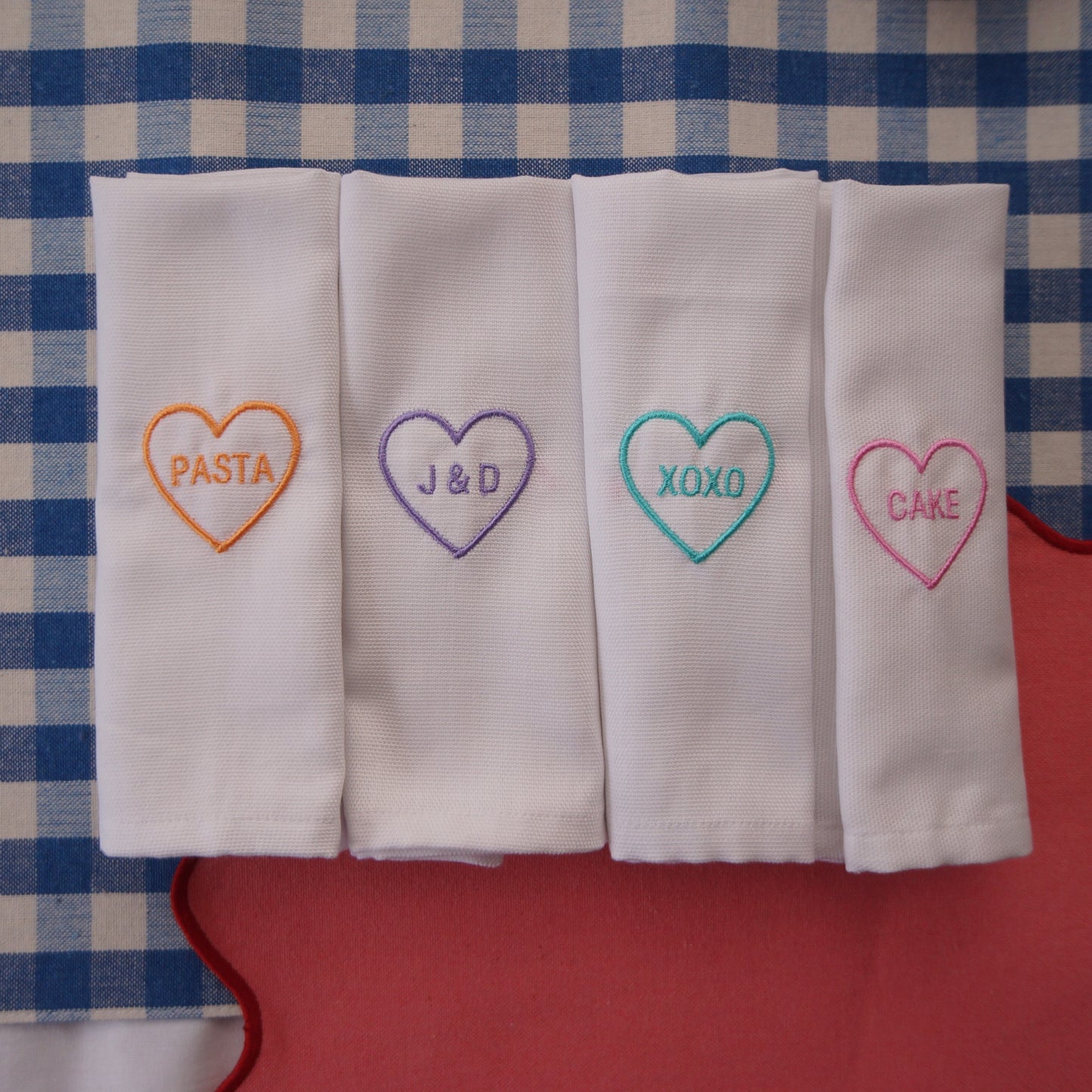 Love heart custom napkin