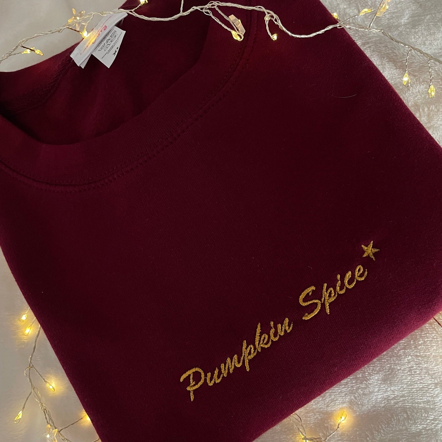 Personalised star sweatshirt.