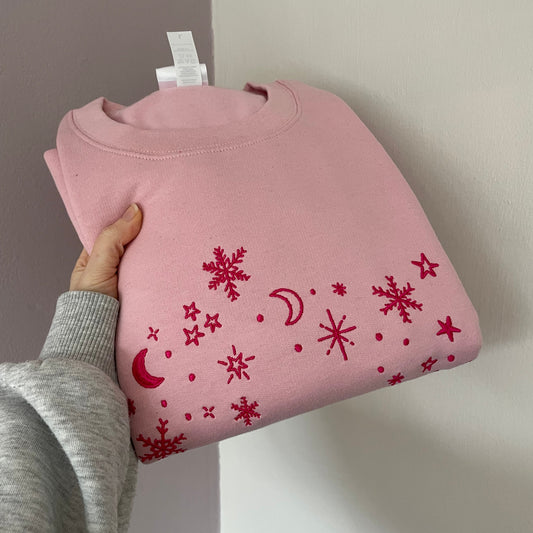 Christmas snowy sky - Large