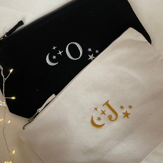 MOON & STAR ✨✨✨ personalised zip bag. *more colours available*