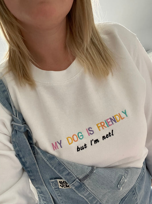 My dog is friendly sweater - SMALL