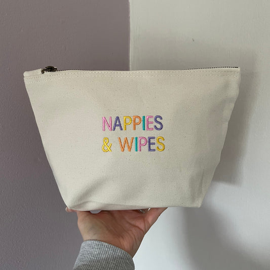 NAPPIES & WIPES - zip bag