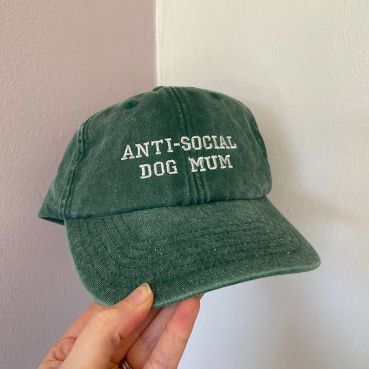 ANTI-SOCIAL DOG MUM Embroidered Cap