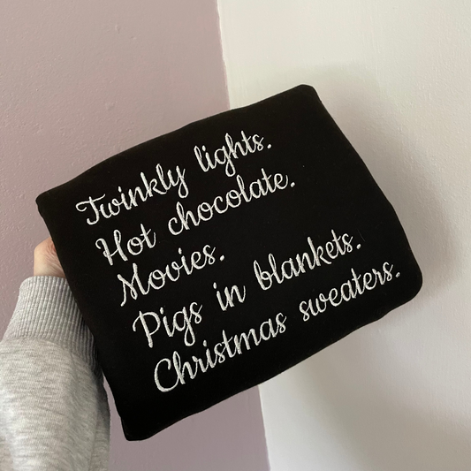 Christmas favourite things sweatshirt - Large