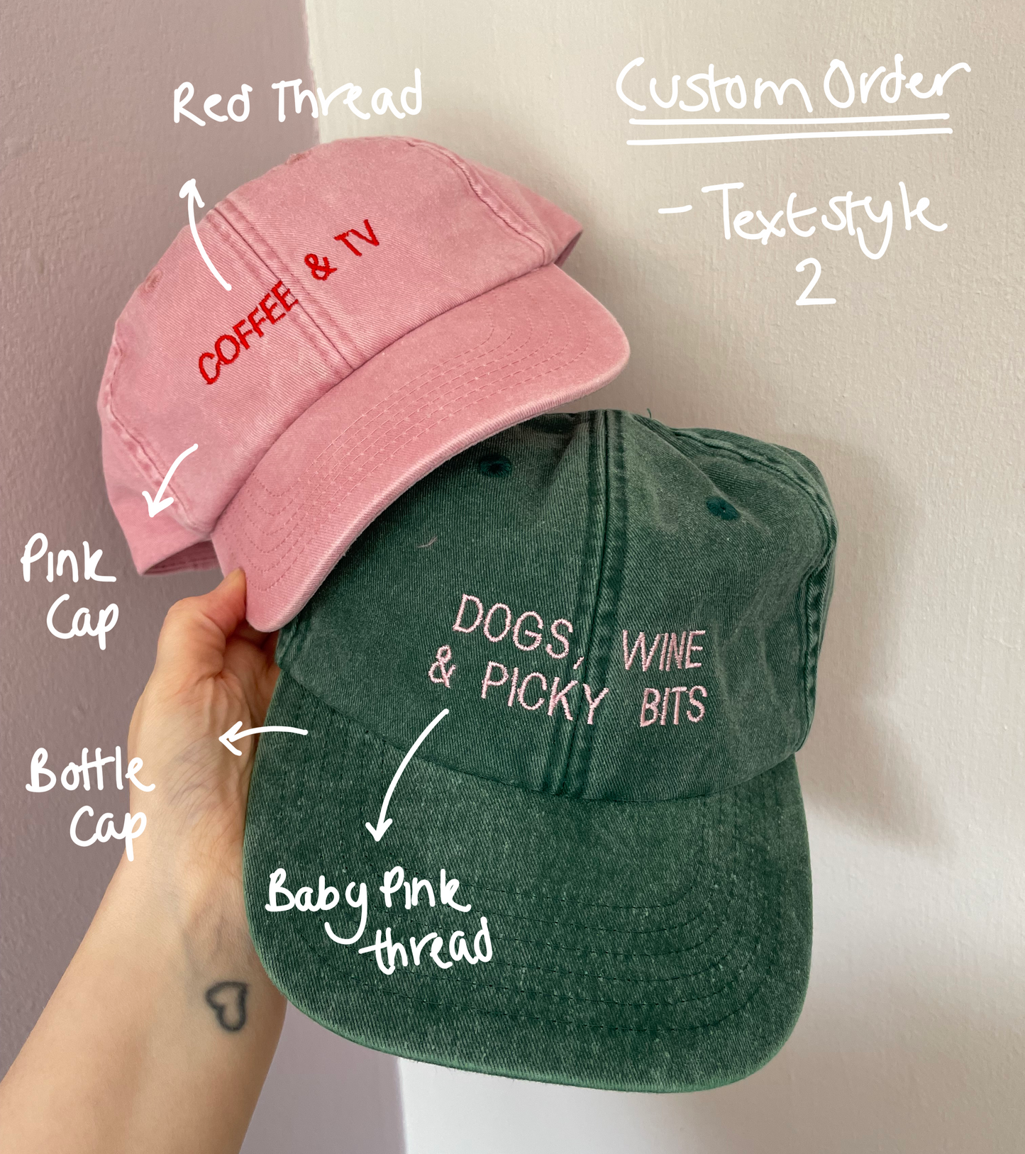 SALE VINTAGE PERSONALISED CAP WAS £20