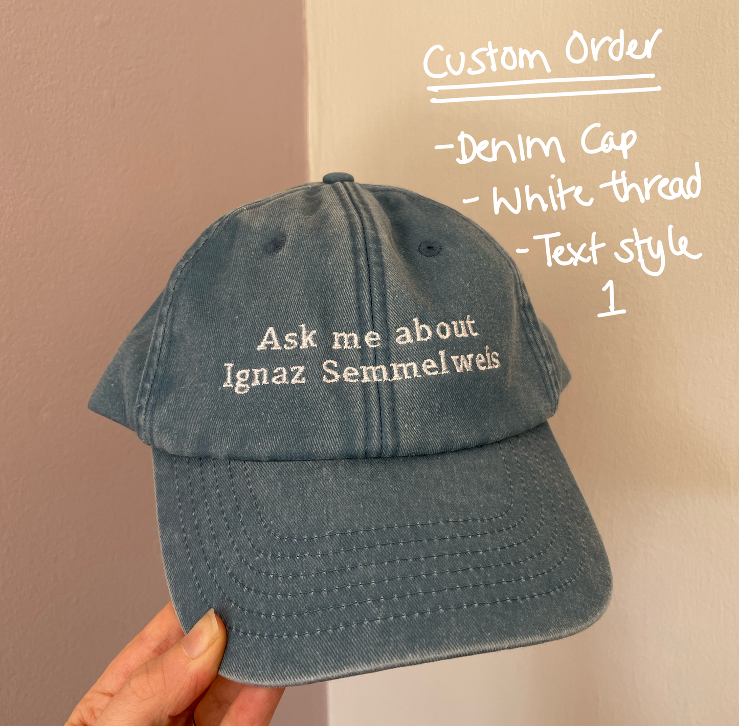 SALE VINTAGE PERSONALISED CAP WAS £20