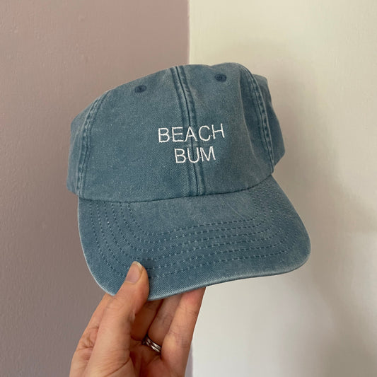 'BEACH BUM' Denim vintage cap