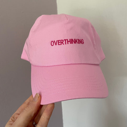 'OVERTHINKING' Pink cap