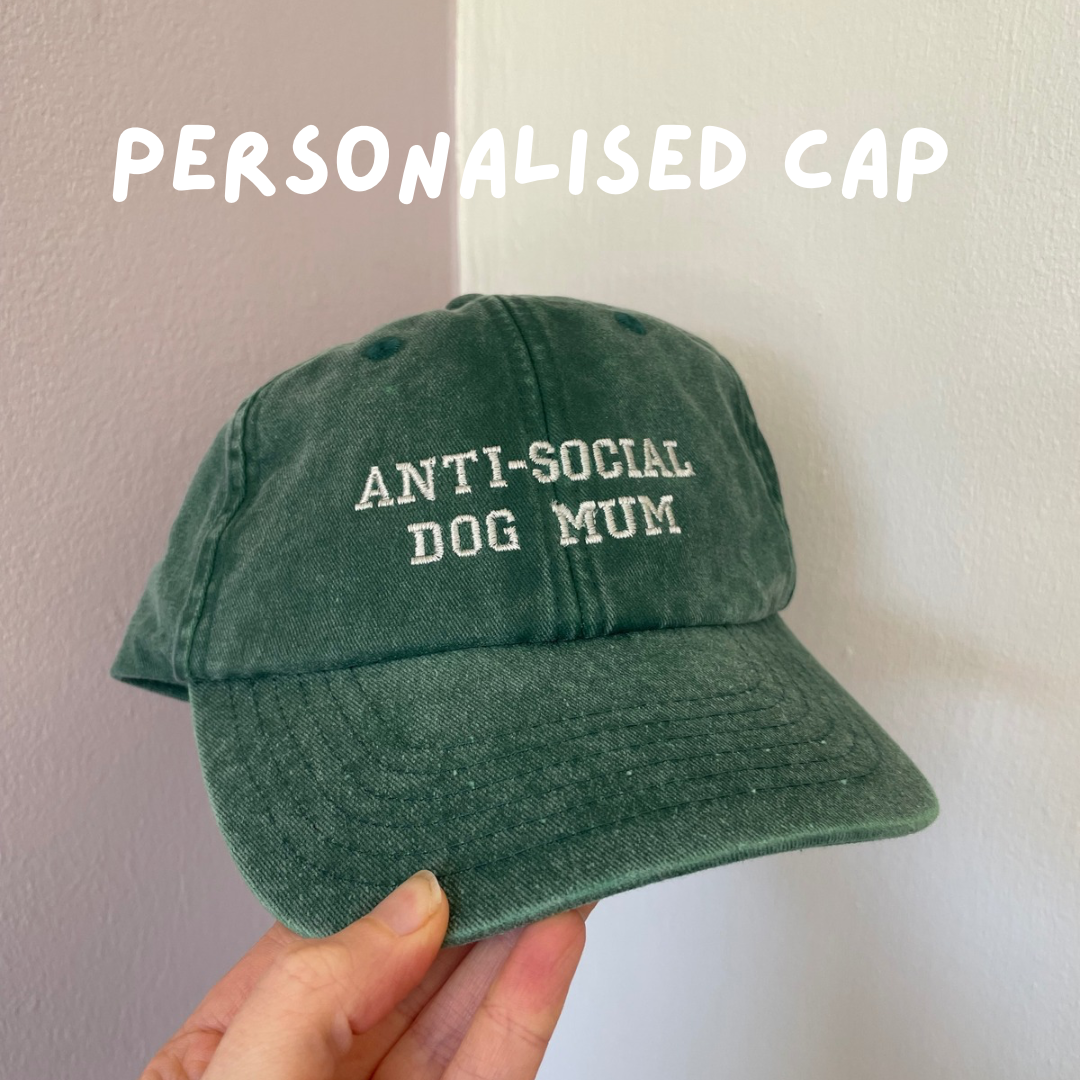 SALE VINTAGE PERSONALISED CAP WAS £20