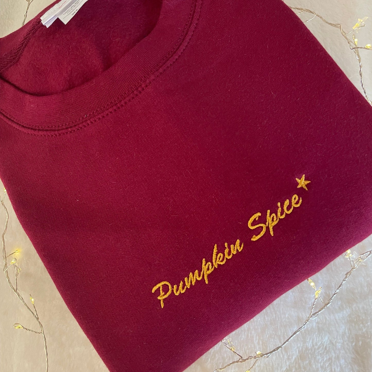 Pumpkin spice sweatshirt.