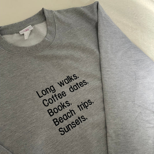 PERSONALISED FAV THING SWEATSHIRT
