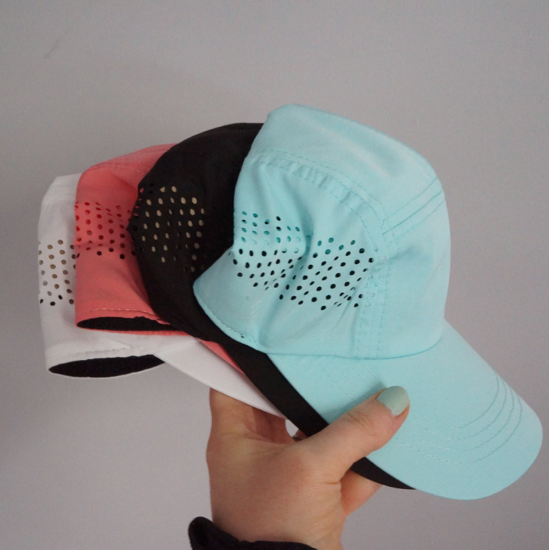 Custom running cap.