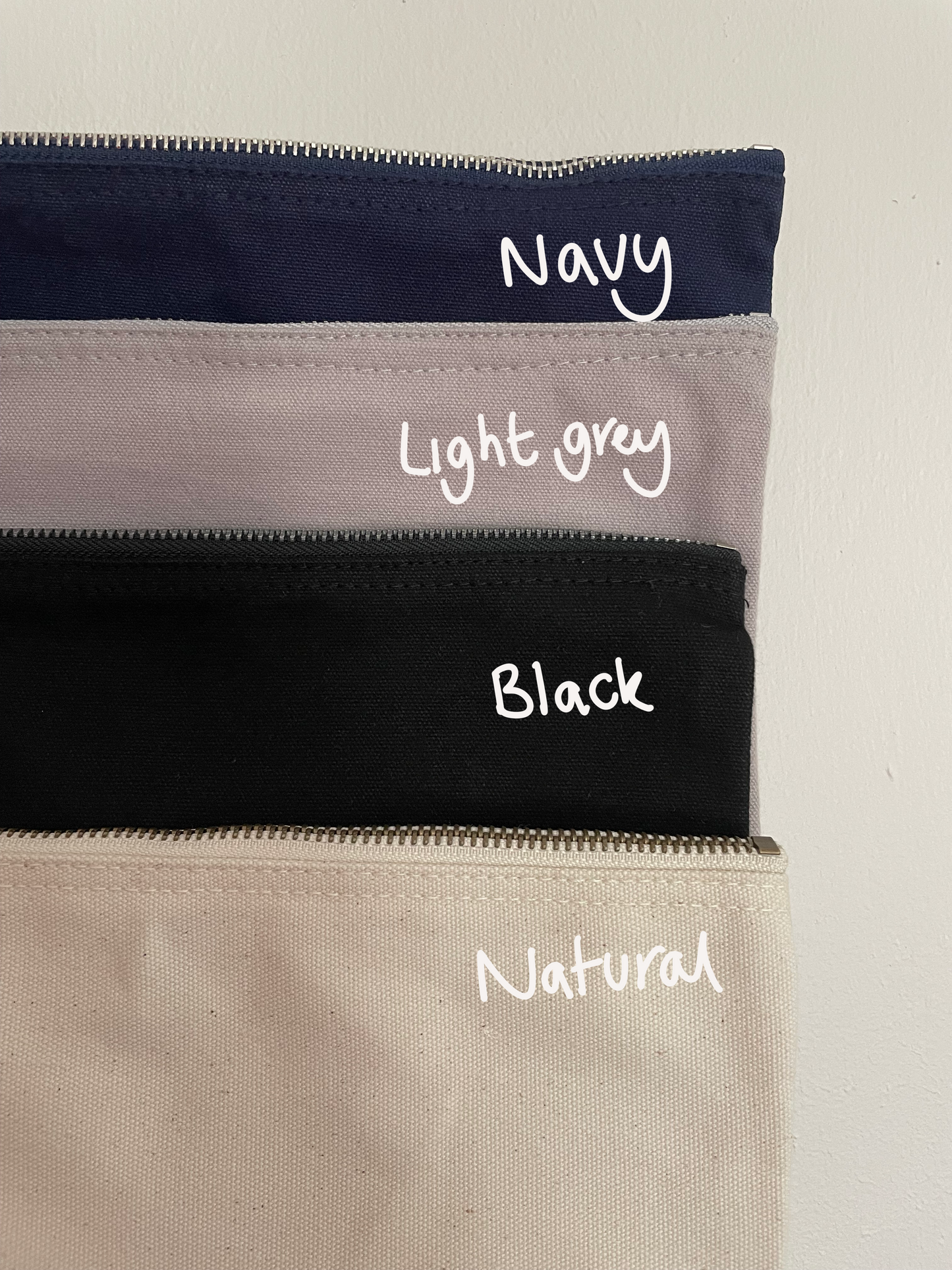 Initial personalised zip bag. *more colours available*