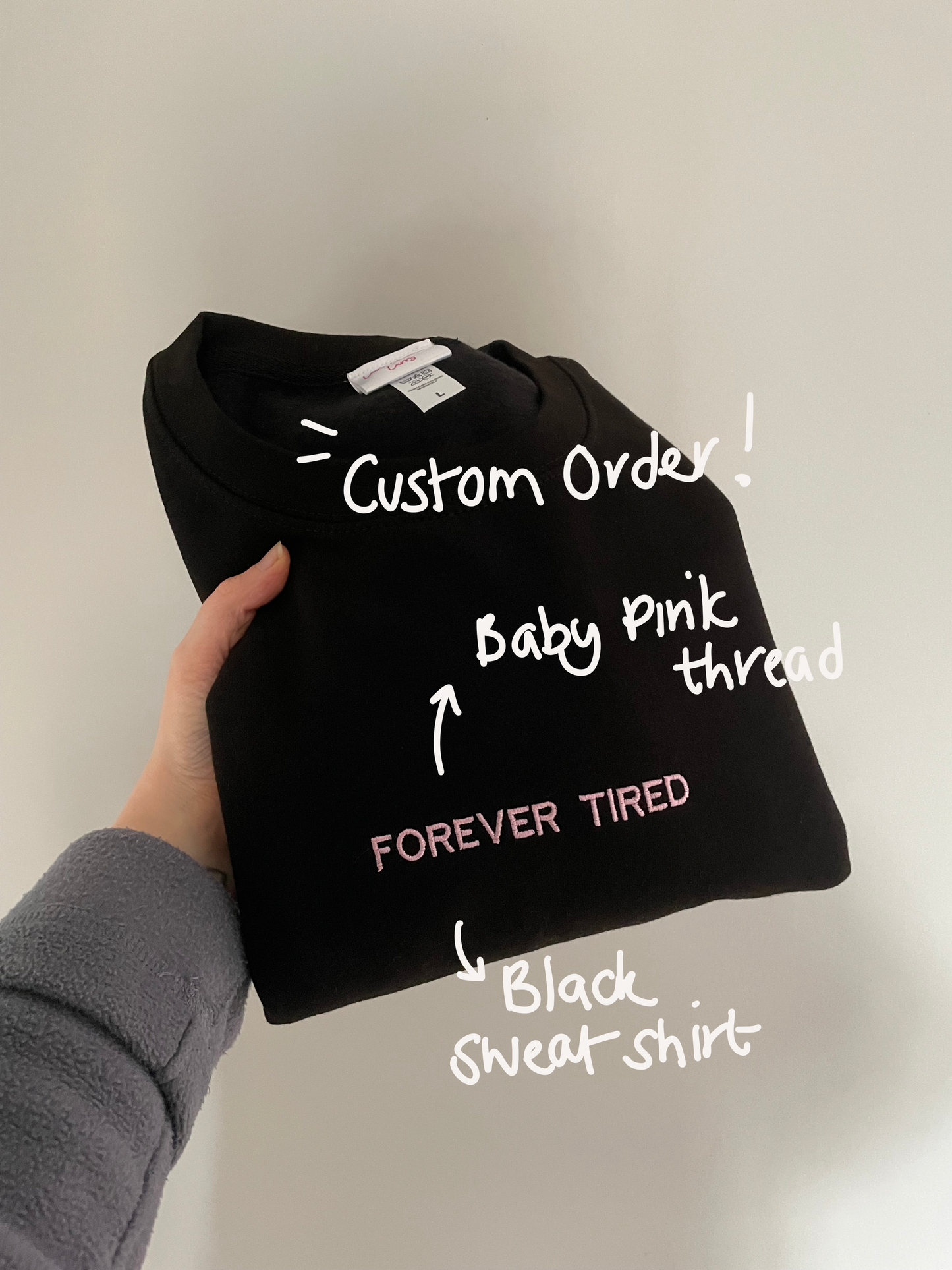 Customised block text sweatshirt. *Add your choice of text*