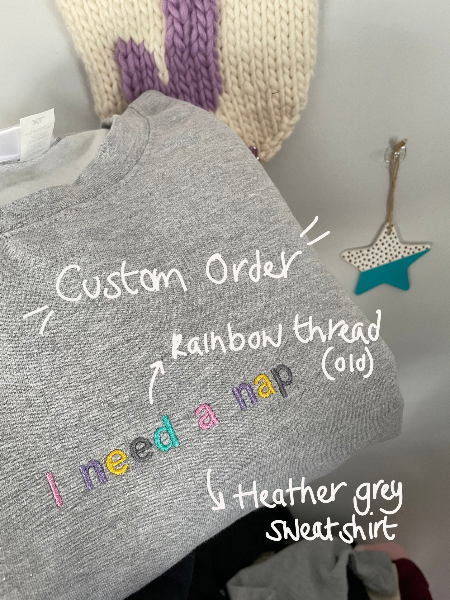 Customised block text sweatshirt. *Add your choice of text*